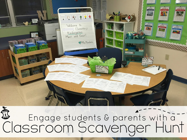 Engage students and parents with a classroom scavenger hunt!