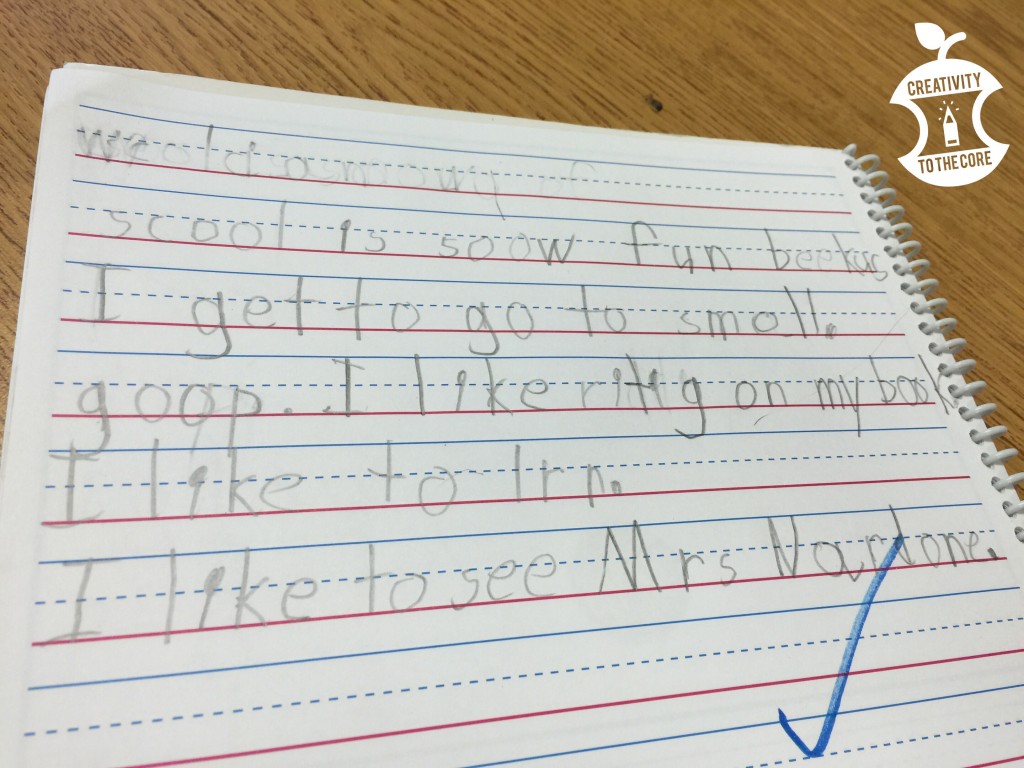 kindergarten free writing during independent journal time