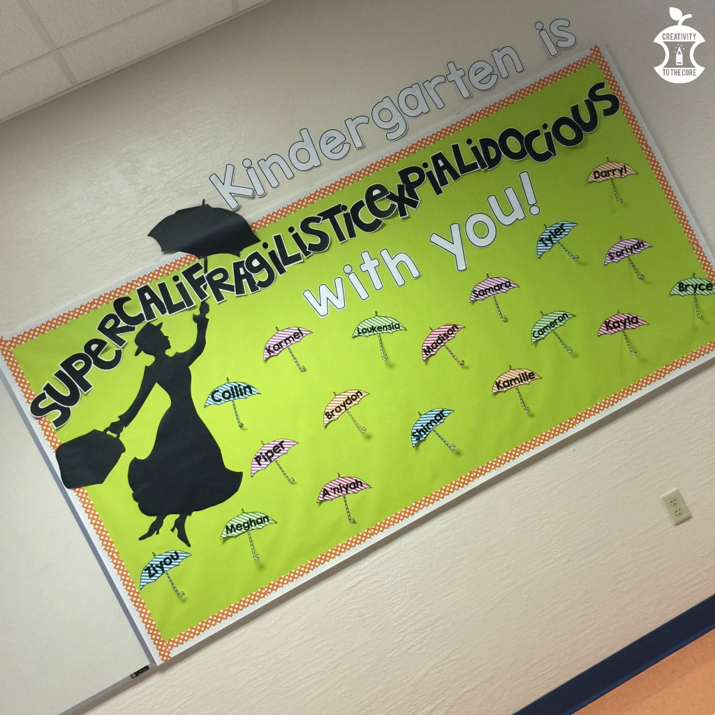 Mary Poppins welcome back bulletin board for any grade level!
